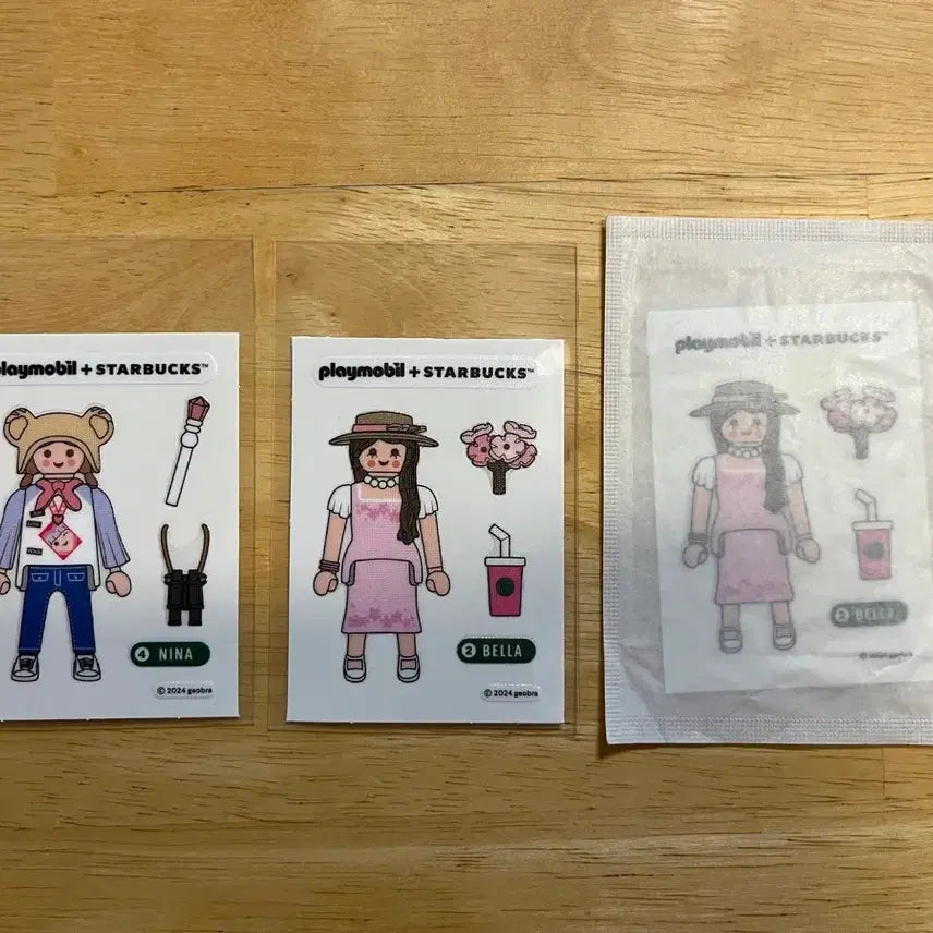 [BUNJANG] Starbucks Playmobil Sticker Set / 스타벅스 플레이모빌 띠부씰