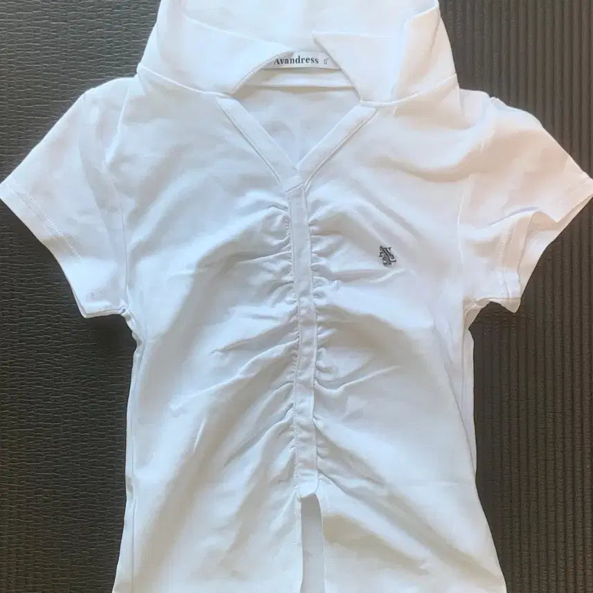 [BUNJANG] Urban Dress Shirring Short Sleeve Blouse - White / 무신사 어반드레스 셔링 반팔티 블라우스 화이트