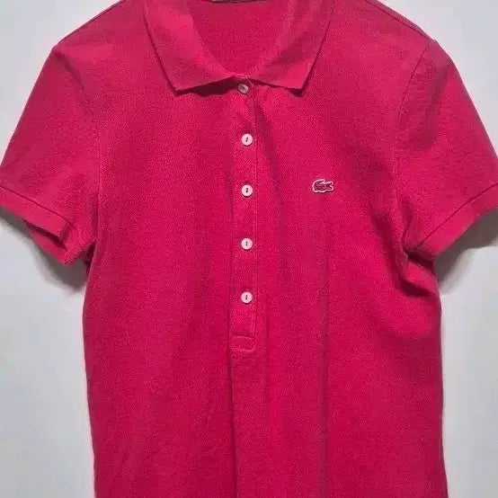 [BUNJANG] Lacoste Pink Short Sleeve Polo Shirt Size S / 라코스테 핑크색 반팔 카라티S