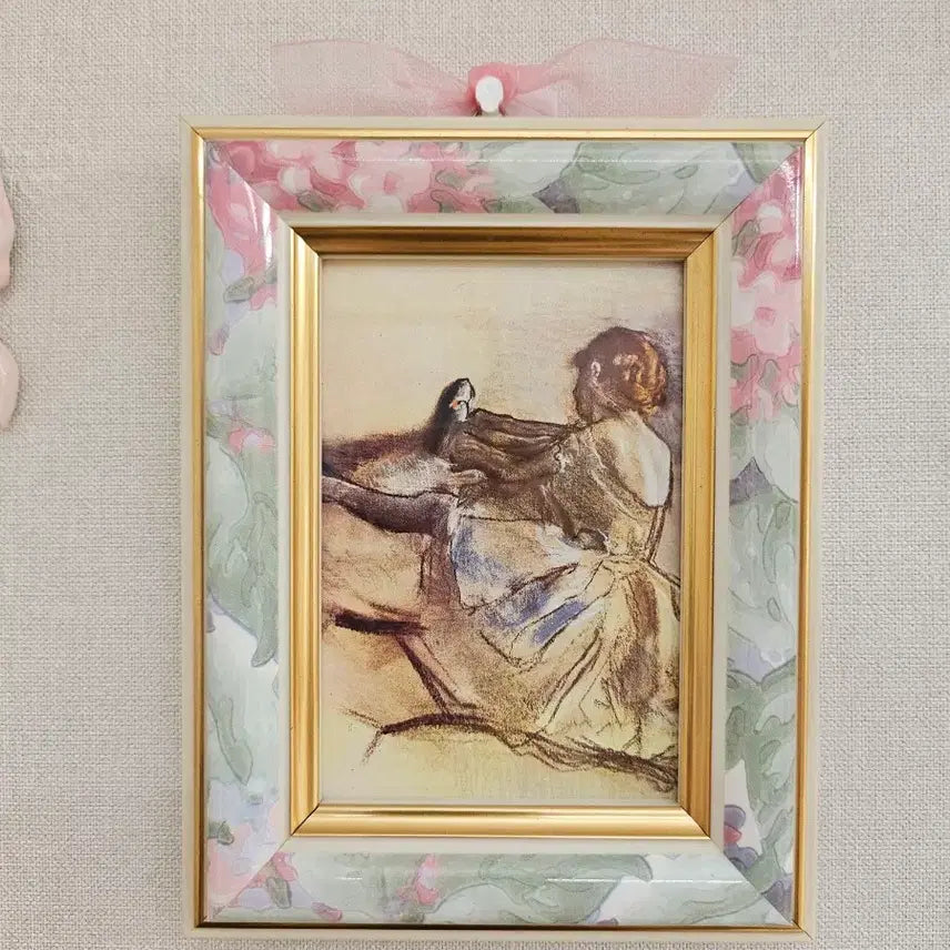[BUNJANG] Vintage Floral Ballerina Framed Art / 빈티지 플로럴 발레리나 액자