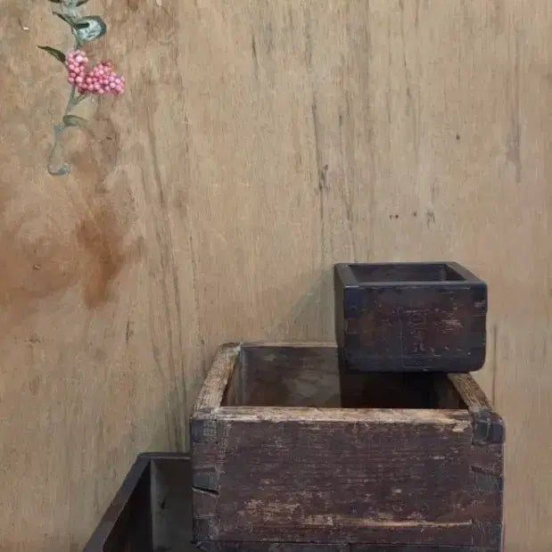 [BUNJANG] Vintage Wooden Rice Box Set (3 Pieces) / 연대좋은 상태 A급 됫박 3점