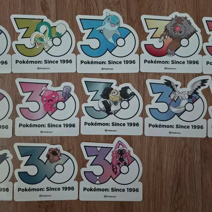 [BUNJANG] Pokemon 30th Anniversary Stickers - Kapu-Fin, Zygarde, etc. (13 types) / 포켓몬 30주년 스티커 카푸나비나 바다그다 어리짱 등 13종 원가양도
