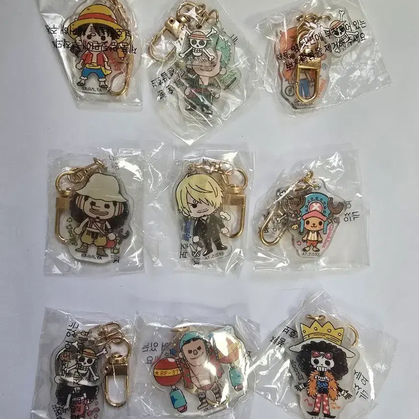 [BUNJANG] One Piece Mikey Keyring Set / 원피스 마이키링 9종 일괄
