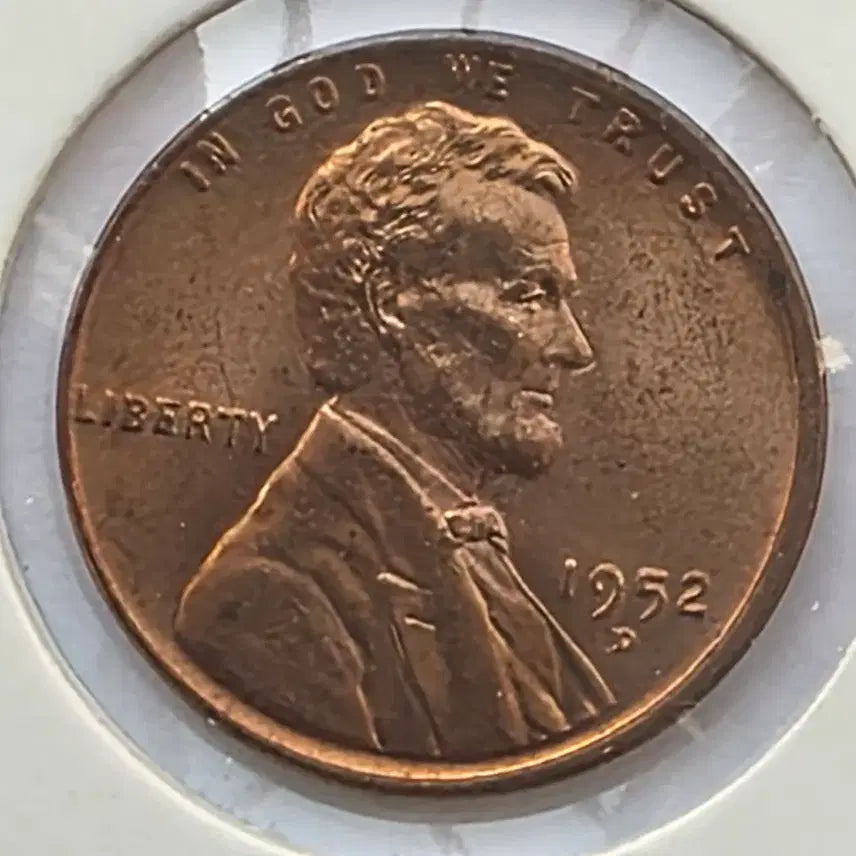 [BUNJANG] 1952-D Lincoln Cent Uncirculated Denver Penny / 링컨 1센트 1952_D년도 미사용 덴버 페니
