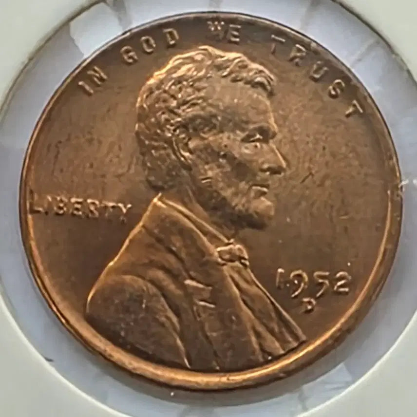 [BUNJANG] 1952-D Lincoln Cent (Denver Mint) Uncirculated Penny / 링컨 1센트 1952_D년도 미사용 덴버 페니