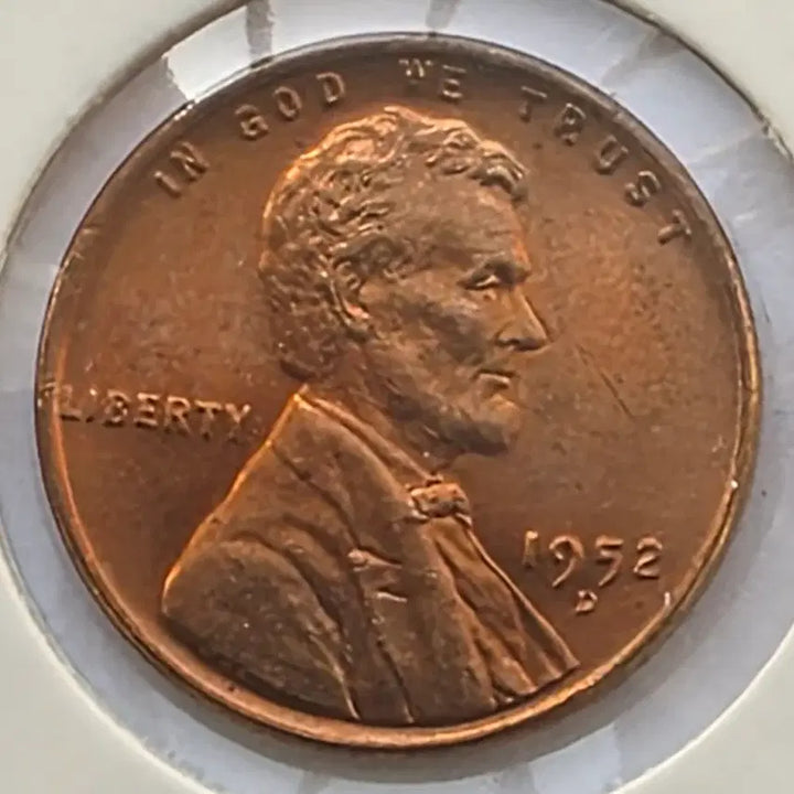 [BUNJANG] Lincoln Cent 1952-D Uncirculated Denver Penny / 링컨 1센트 1952_D년도 미사용 덴버 페니