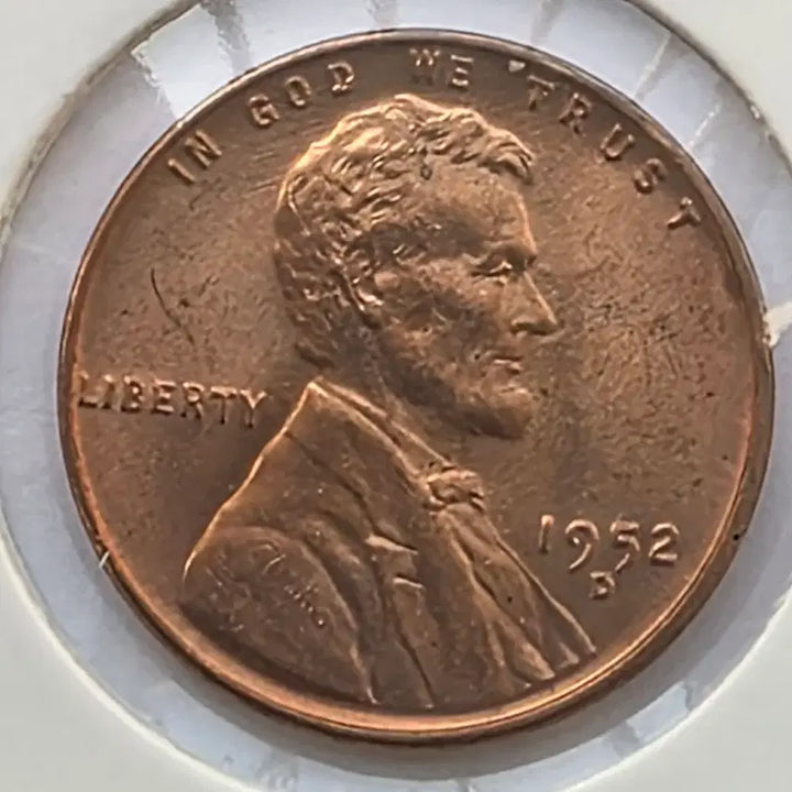 [BUNJANG] 1952-D Lincoln Cent Error Coin - Uncirculated Denver Penny / 링컨 1센트 1952_D년도 미사용 에러 덴버 페니