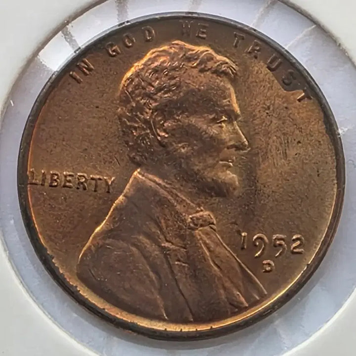 [BUNJANG] 1952-D Lincoln Cent Uncirculated Rainbow Tone Denver Penny / 링컨 1센트 1952_D년도 미사용 레인보우톤 덴버 페니