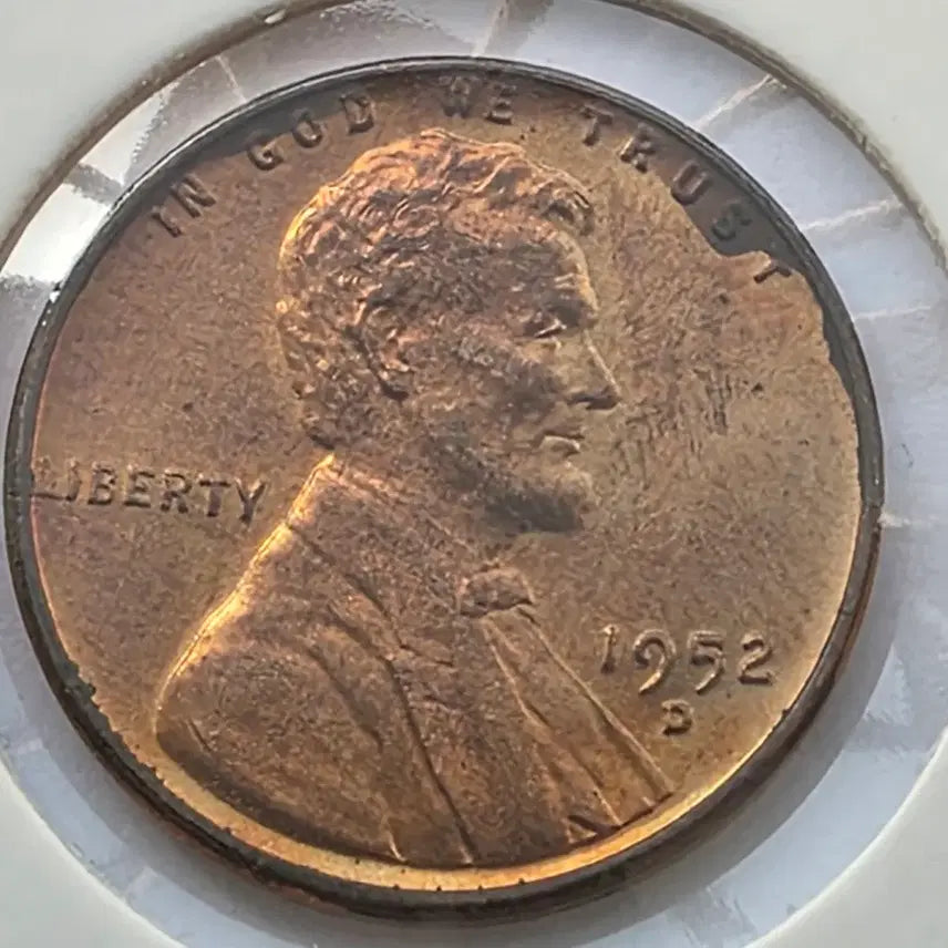 [BUNJANG] 1952-D Lincoln Cent Uncirculated Rainbow Tone Denver Penny / 링컨 1센트 1952_D년도 미사용 레인보우톤 덴버 페니