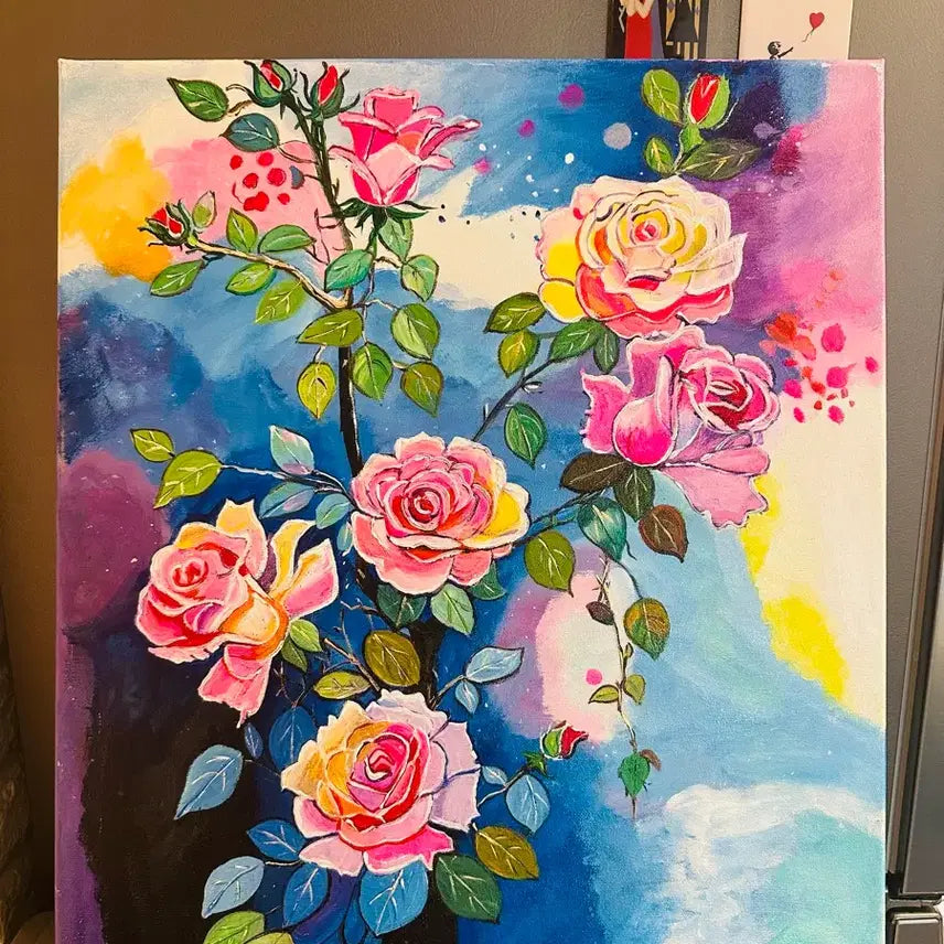 [BUNJANG] Rose Painting on Canvas / 장미꽃 그림 (캔버스)