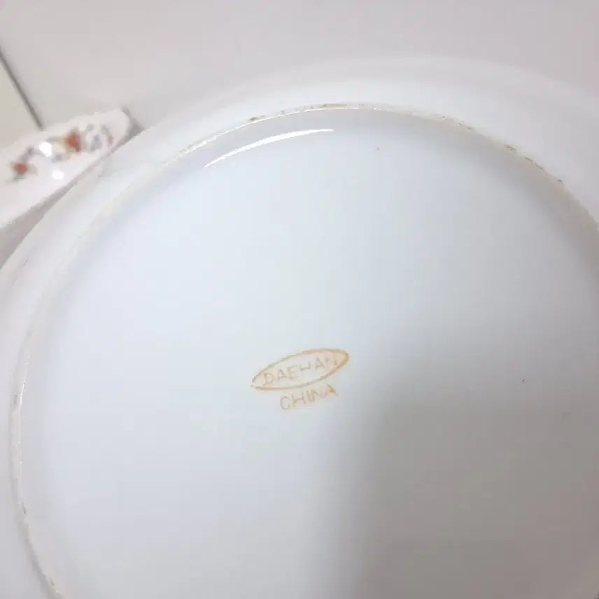 [BUNJANG] Daehan Pottery Floral Pattern Vintage Ceramic Plate Set (3pcs) / 자료용)대한도기 꽃무늬 빈티지 도자기 접시3p