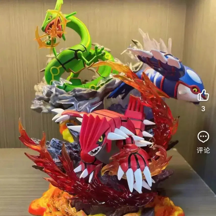 [BUNJANG] Pokemon Groudon Rayquaza Kyogre Figure / 포켓몬스터 그란돈 레쿠쟈 가이오가 피규어