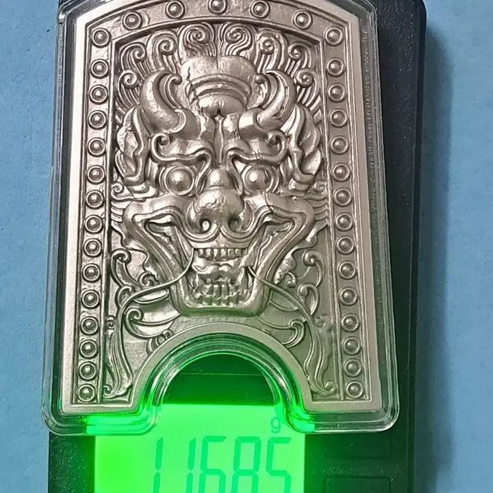 [BUNJANG] CoinzToday Chiwoo Cheonwang Goblin Shield 100g Silver Stackers (Antique Version) / 치우천왕 도깨비 방패(앤틱)실버100g