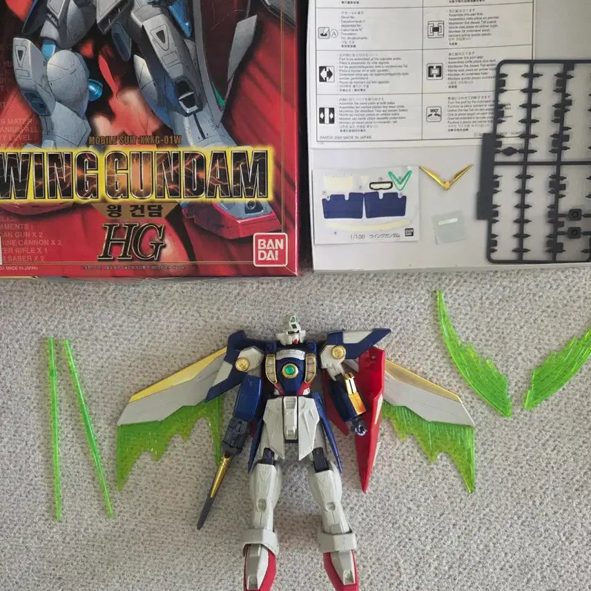 [BUNJANG] Bandai Wing Gundam Old HG Model Kit / 반다이 윙 건담 구판HG 프라모델 데칼부착 단순조립품 일체
