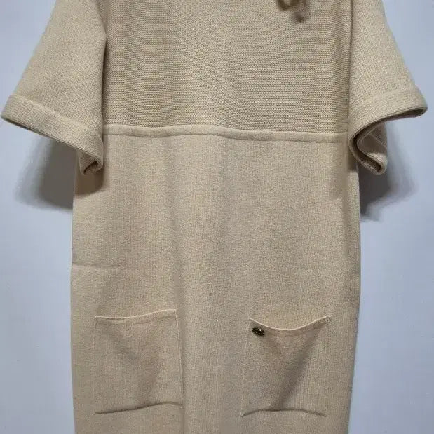 [BUNJANG] Chanel Ivory Knit Short Sleeve Dress / 샤넬(CHANEL) 아이보리 니트 반팔 원피스55