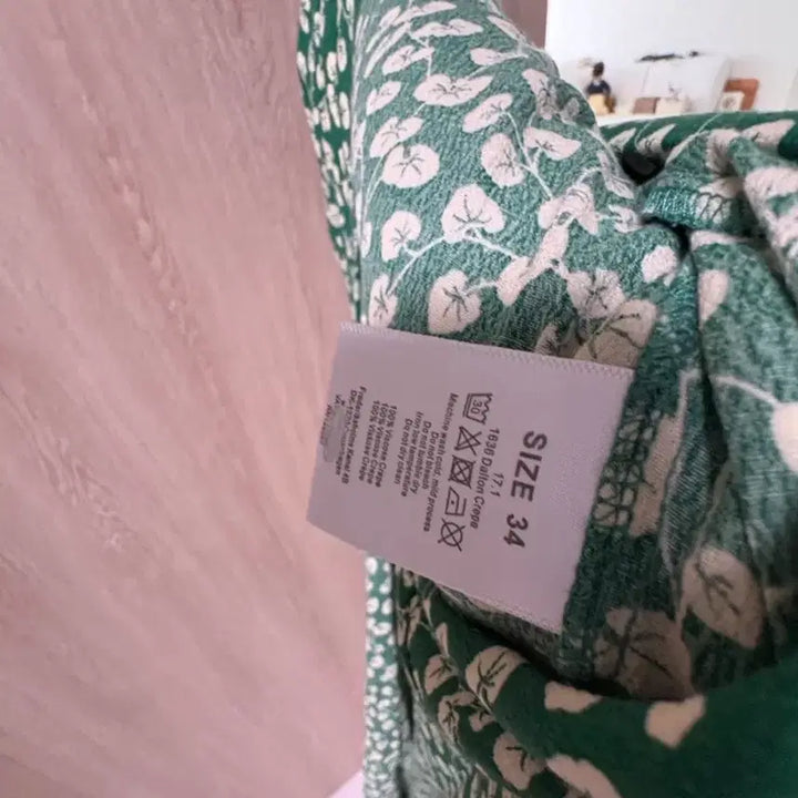 [BUNJANG] Flower Wrap Long Dress Green / 플라워 랩 롱 원피스 그린