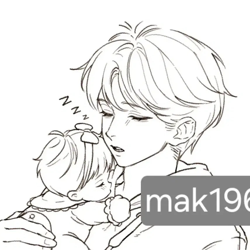 [BUNJANG] Line Art Bust Sketch Commission / LD 선화 두상 낙서 커미션
