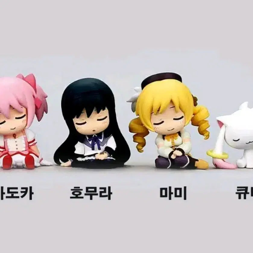 [BUNJANG] Puella Magi Madoka Magica Shoulder-Sit Figure Set (4 Types) / 마법소녀 마도카마기카 어깨쿵 피규어 4종세트