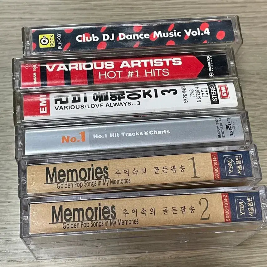 [BUNJANG] Pop Music Cassette Tape Set (6 Tapes) / 카세트테이프 6개 세트 히트 팝송 유명 팝가수