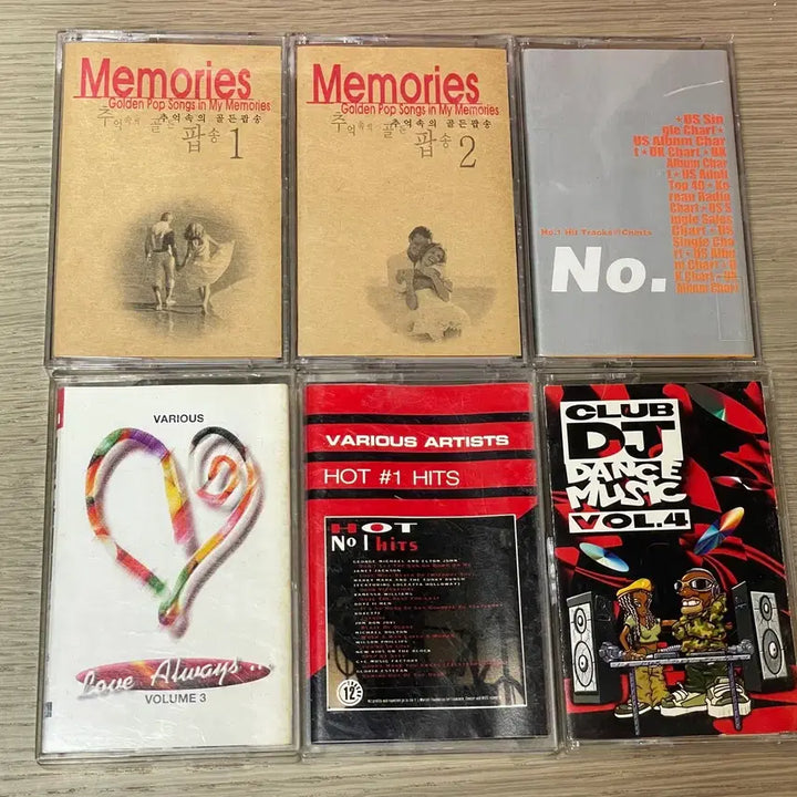 [BUNJANG] Pop Music Cassette Tape Set (6 Tapes) / 카세트테이프 6개 세트 히트 팝송 유명 팝가수