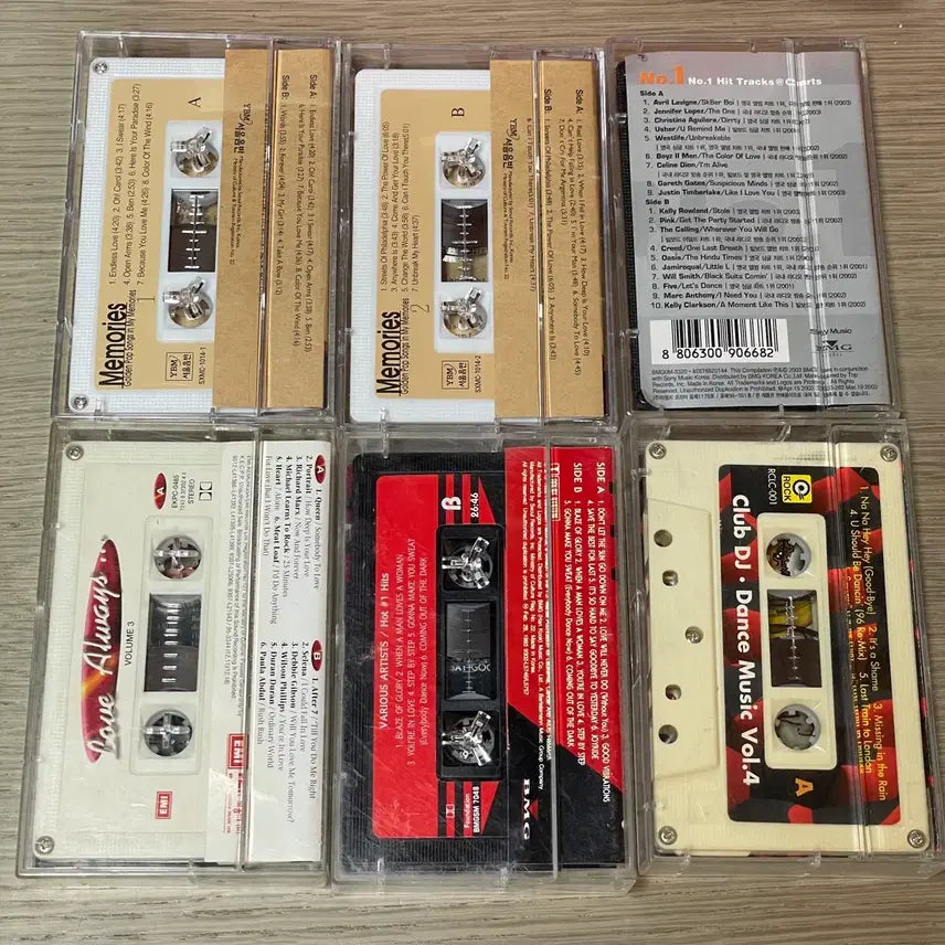 [BUNJANG] Pop Music Cassette Tape Set (6 Tapes) / 카세트테이프 6개 세트 히트 팝송 유명 팝가수