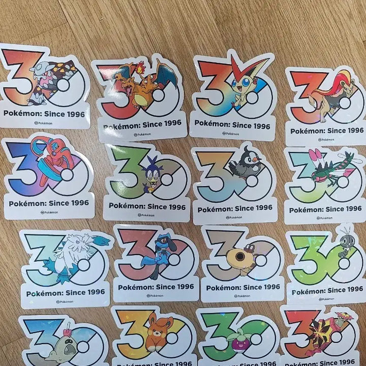 [BUNJANG] Pokemon 30th Anniversary Stickers / 포켓몬 30주년 스티커