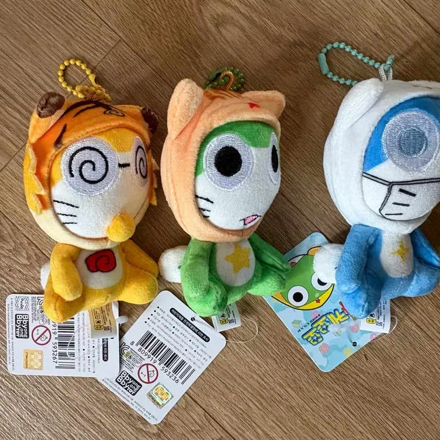 [BUNJANG] Sergeant Frog Keroro Plush Keychain Set (3 Types) / 개구리 중사 케로로 인형 키링 3종
