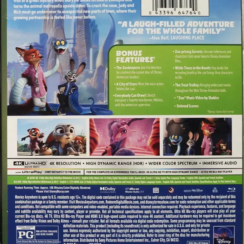 [BUNJANG] Zootopia 2 &amp; The Wild Robot 4K Limited Edition Steelbook Blu-ray / 드림웍스 30주년 기념작 와일드 로봇 4K 한정판 스틸북 블루레이 미개봉