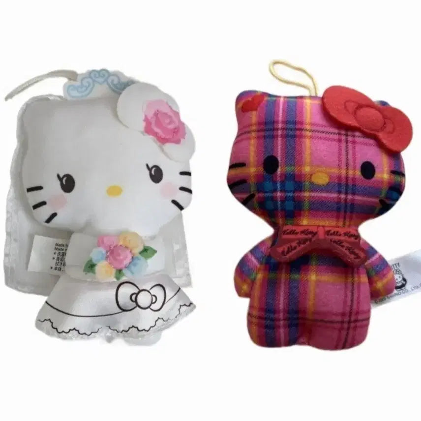 [BUNJANG] Hello Kitty 50th Anniversary Limited Happy Meal Plush Keychain Bundle Set / (일괄) 헬로키티 50주년 한정 해피밀 인형 키링