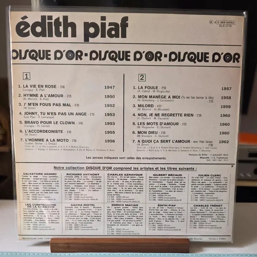 [BUNJANG] Edith Piaf Disque d&