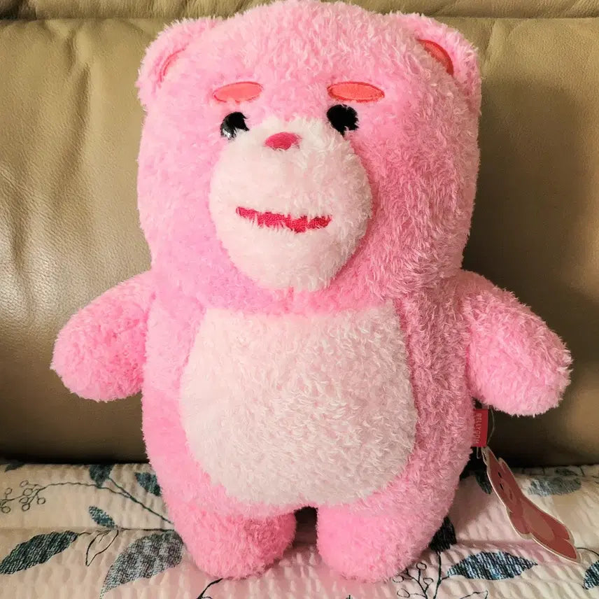 [BUNJANG] Bellygom Pink 30cm Plush + Coin Pouch Set / 벨리곰 뽀글이 핑크 30cm인형+동전지갑 파우치 세트(새상품)