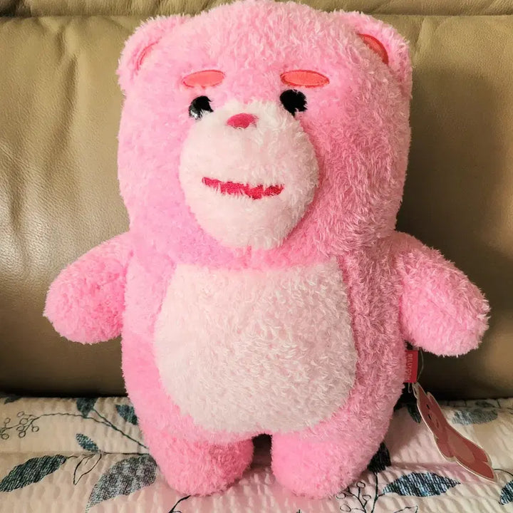 [BUNJANG] Bellygom Pink 30cm Plush + Coin Pouch Set / 벨리곰 뽀글이 핑크 30cm인형+동전지갑 파우치 세트(새상품)