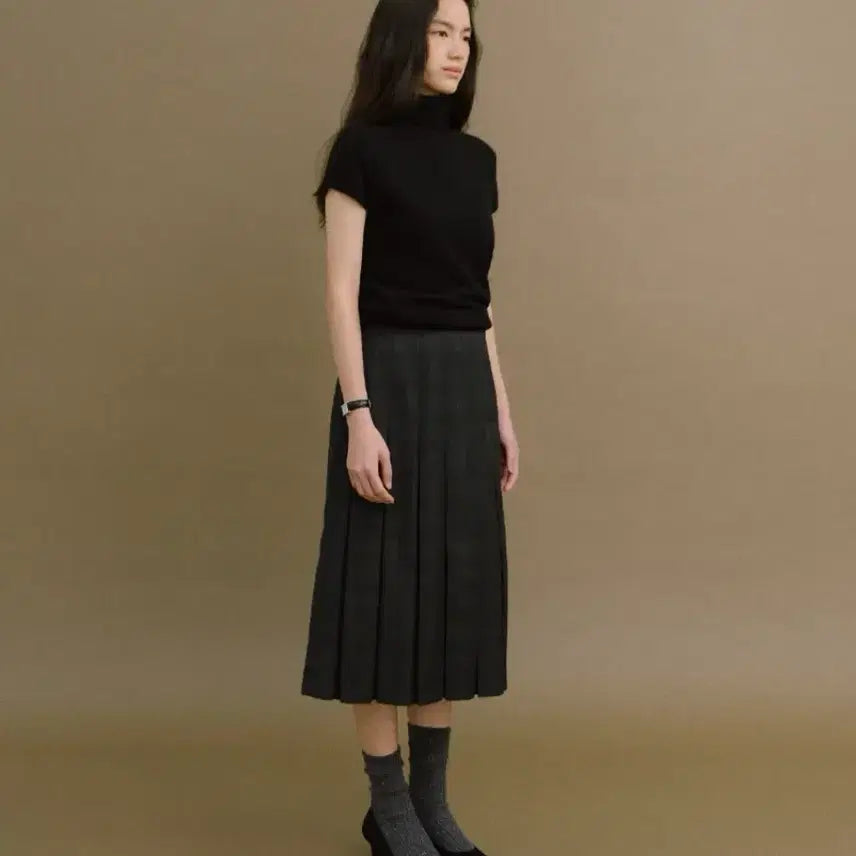 [BUNJANG] Howus Scarlet Pleats Skirt Green / howus 호와스 스칼렛 플리츠 스커트