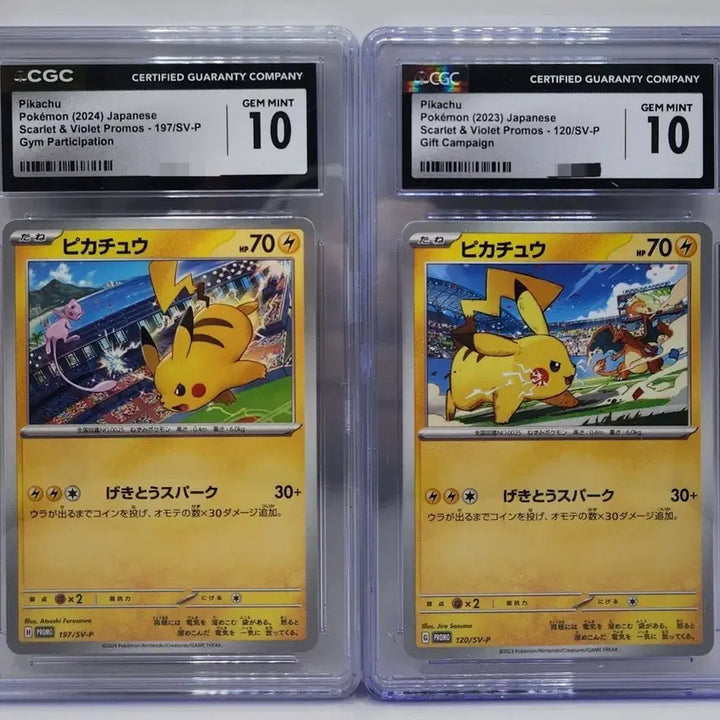 [BUNJANG] CGC 10 Pikachu Japanese Gym Promo Card / CGC10 일본판 포켓몬카드 피카츄 2023-24년 체육관 짐 프로모