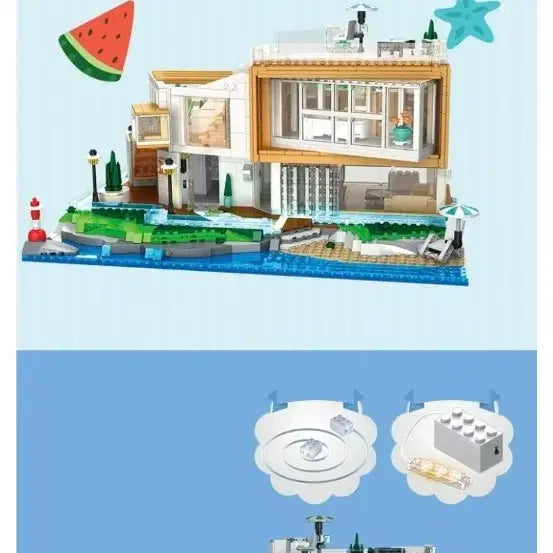 [BUNJANG] 2228PCS LED City Villa House Building Blocks (Compatible) / 새제품미개봉 2228PCS LED 도시 빌라 하우스 블록 중국 호환블록