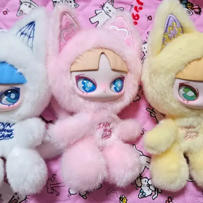 [BUNJANG] Babyslee 3-Piece Pink Cat Set / 베이비쓰리 이니스 핑크고양이 3마리 세트 일괄