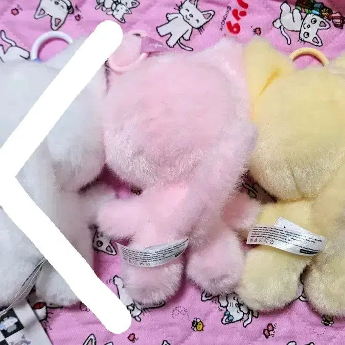 [BUNJANG] Babyslee 3-Piece Pink Cat Set / 타임세일 베이비쓰리 이니스 핑크고양이 2마리 세트 일괄