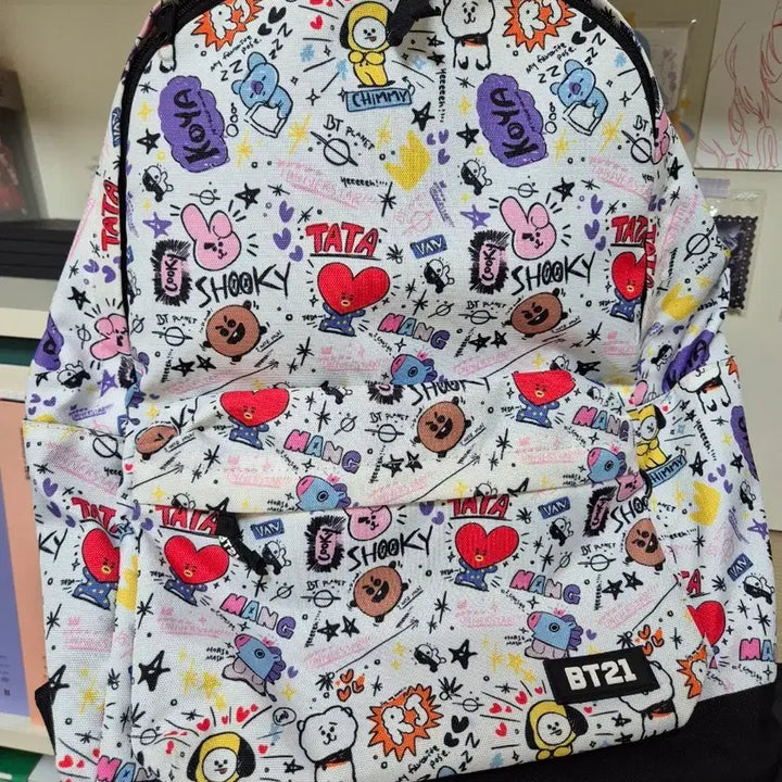 [BUNJANG] BT21 Character Bag with Bag Cover / 방탄소년단 BT21 캐릭터 가방