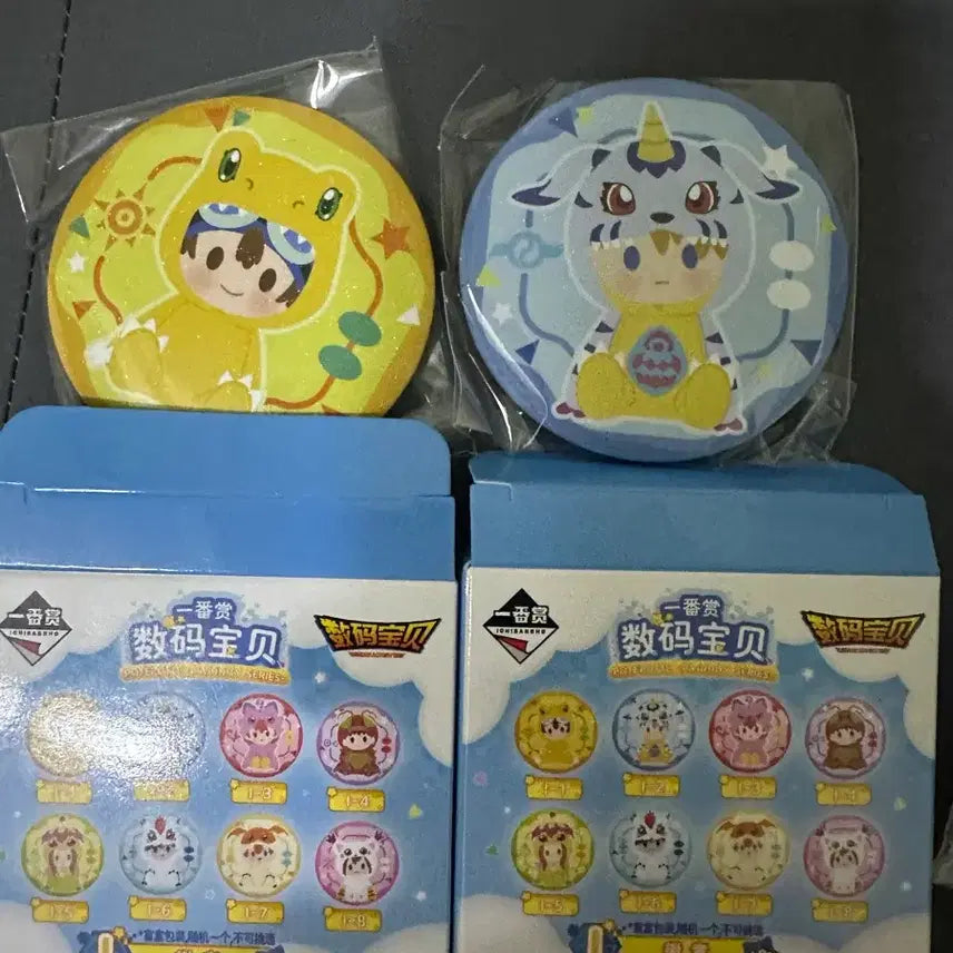 [BUNJANG] Digimon Potepote Kuji Prize i Badge Tai Kamiya &amp; Matt Ishida / 디지몬 포테포테 쿠지 i상 뱃지 태일 매튜