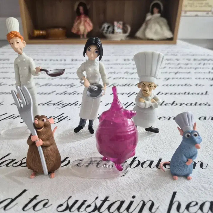 [BUNJANG] Ratatouille 6-Figure Set (Rare) / 라따뚜이 피규어 6종 세트(레어)