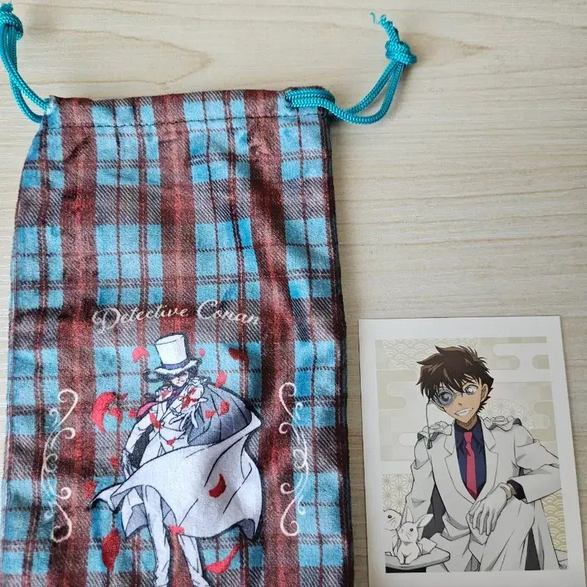 [BUNJANG] Detective Conan Kaito Kid Pouch + Card Set / 명탐정 코난 괴도키드 파우치 + 카드