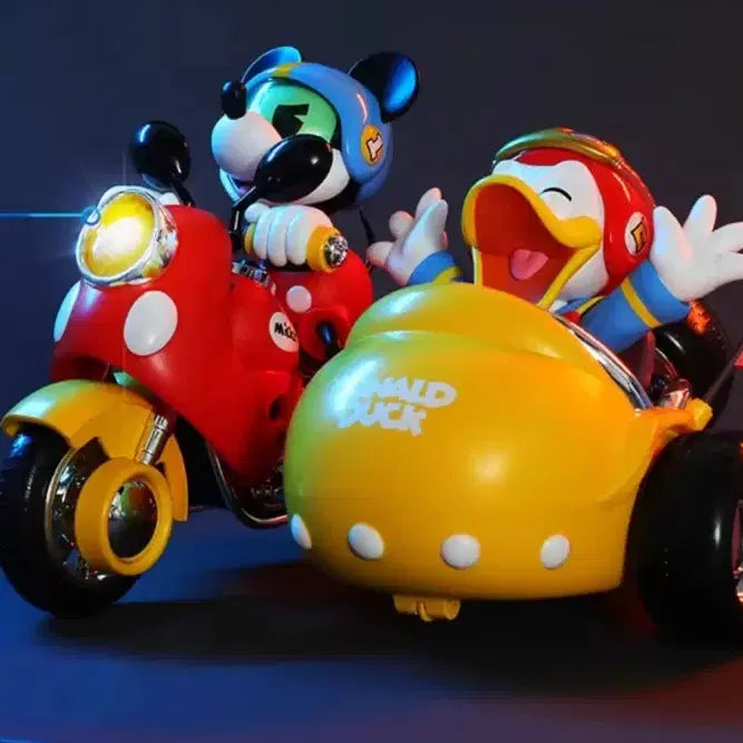 [BUNJANG] 52toys Disney Mickey Mouse &amp; Donald Duck Racing Team Motorcycle Figure Set / 52toys 정품 피규어 디즈니 미키마우스 도널드 오토바이 레이싱팀