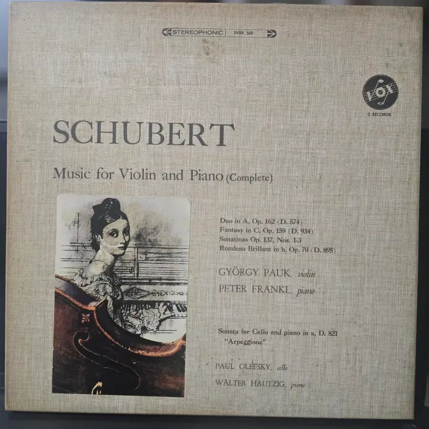 [BUNJANG] Schubert Complete Works for Violin and Piano 3LP Box Set / 슈베르트 피아노와 바이올린 협주곡_3LP BOX US