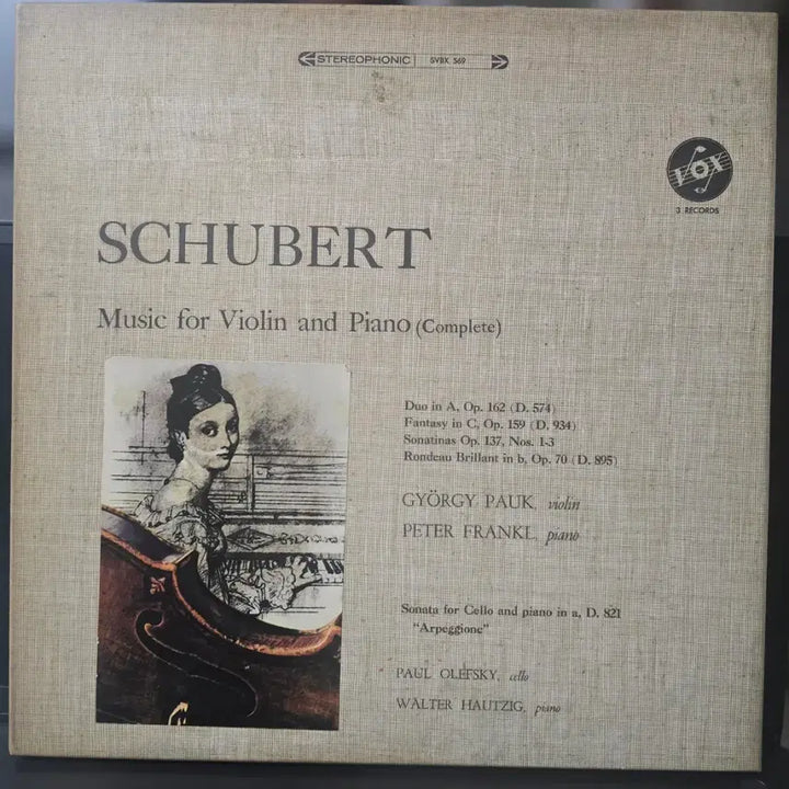 [BUNJANG] Schubert Complete Works for Violin and Piano 3LP Box Set / 슈베르트 피아노와 바이올린 협주곡_3LP BOX US