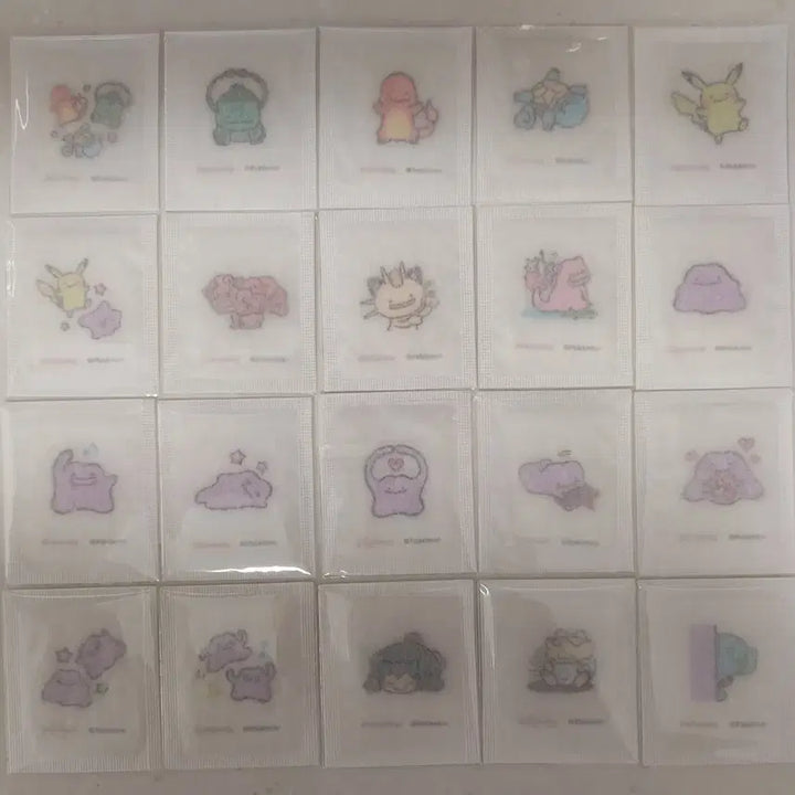 [BUNJANG] Pokemon Colorgram Ttibu Seal Sealed Full Set / 올리브영 포켓몬 컬러그램 띠부씰 미개봉 20종 전종 팝니다