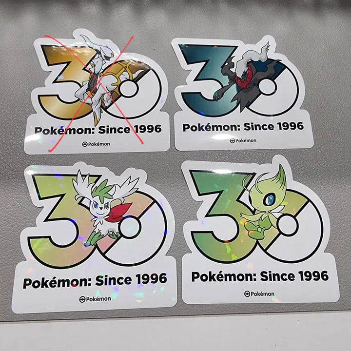 [BUNJANG] Pokemon 30th Anniversary Stickers Darkrai, Shaymin, Celebi / 포켓몬 30주년 스티커 다크라이 쉐이미