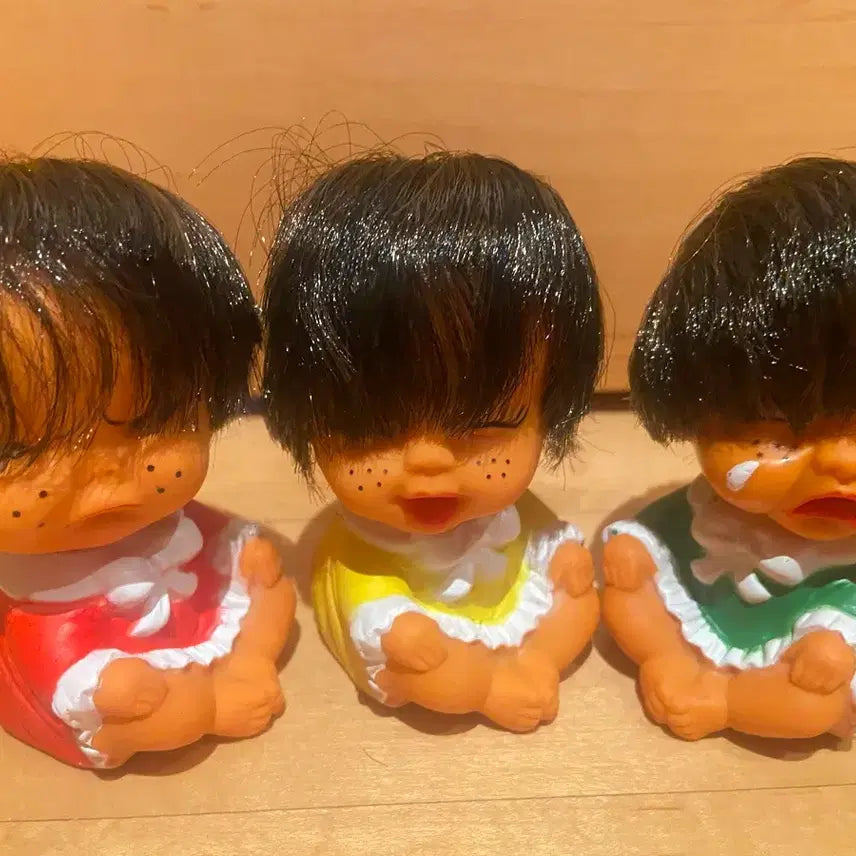 [BUNJANG] Vintage "Motnani" Doll 3-Piece Set / 빈티지 꼬마 인형 3종 세트추억의 못난이