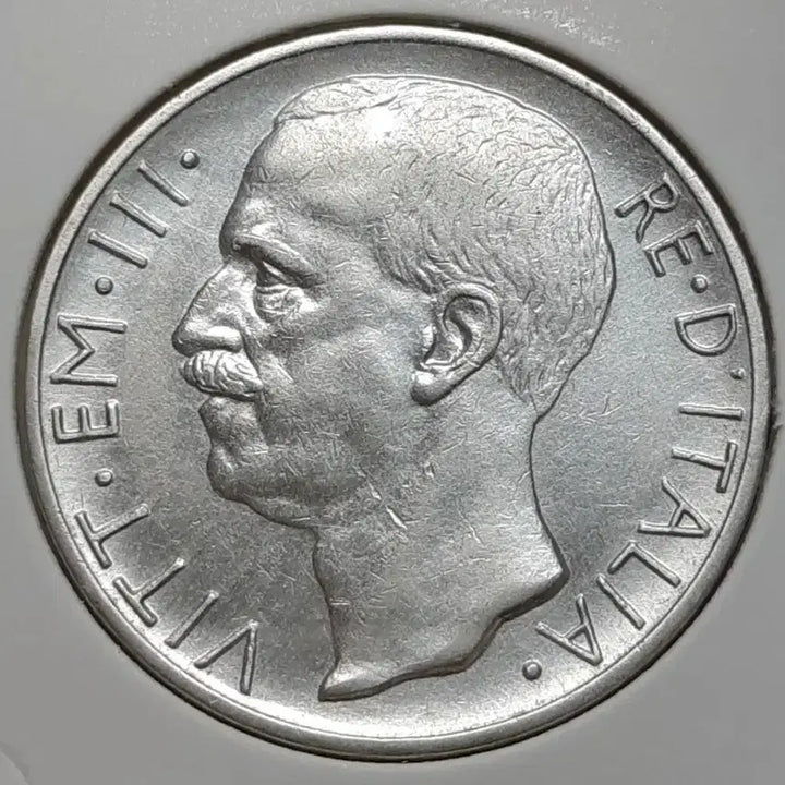 [BUNJANG] 1927 Italy 10 Lire Silver Coin / [은화] 이탈리아 피시스트 1927년 10리라. 외국주 주화 화폐 동전