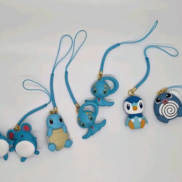[BUNJANG] Pokemon Water Type Petanko Mascot Bundle Set (7 pieces) / 포켓몬 물타입 납작 페탄코 시리즈 7개 일괄