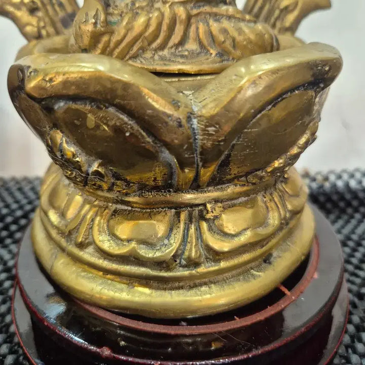 [BUNJANG] Brass Statue of Sakyamuni Buddha / 광배 석가모니불상 소장품 황동